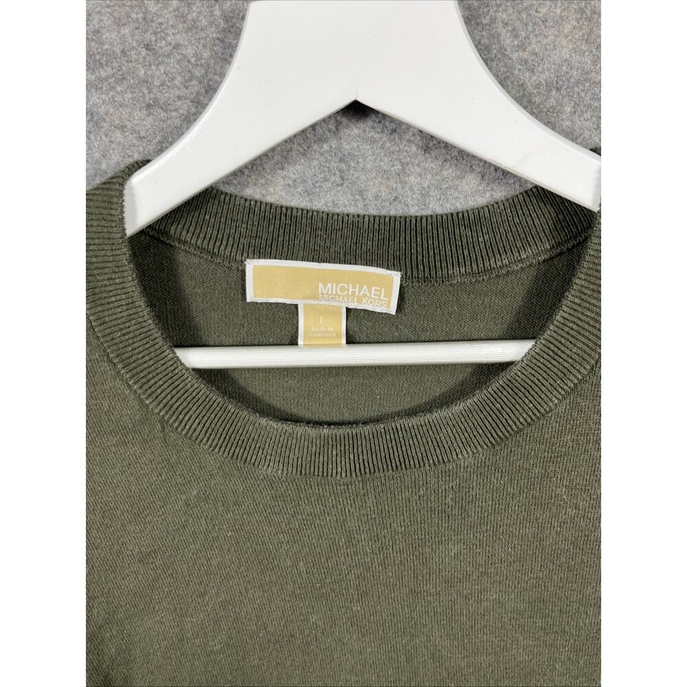 Michael Michael Kors Women's Olive Green Knit Sweater – Size‎ Lg – Classic Chic - Picture 2 of 10